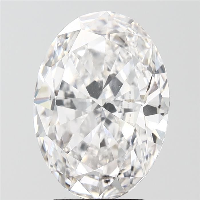 4.0 Carat Oval Lab Diamond with  Cut Diamond in 14KT  view 1
