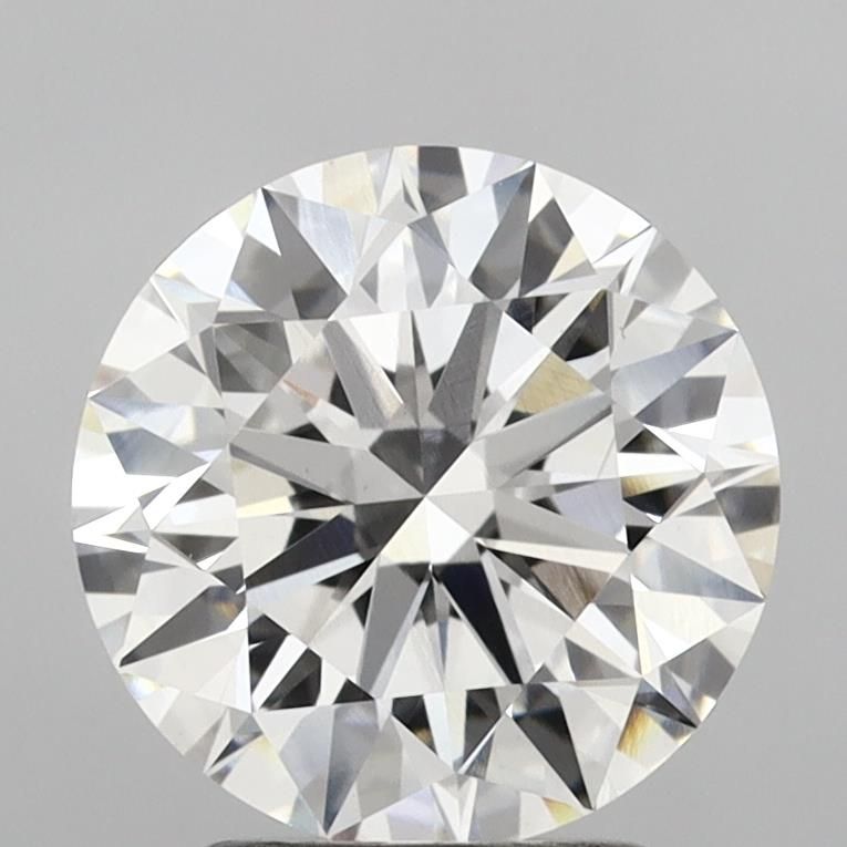 2.5 Carat Round Lab Diamond with  Cut Diamond in 14KT  view 1
