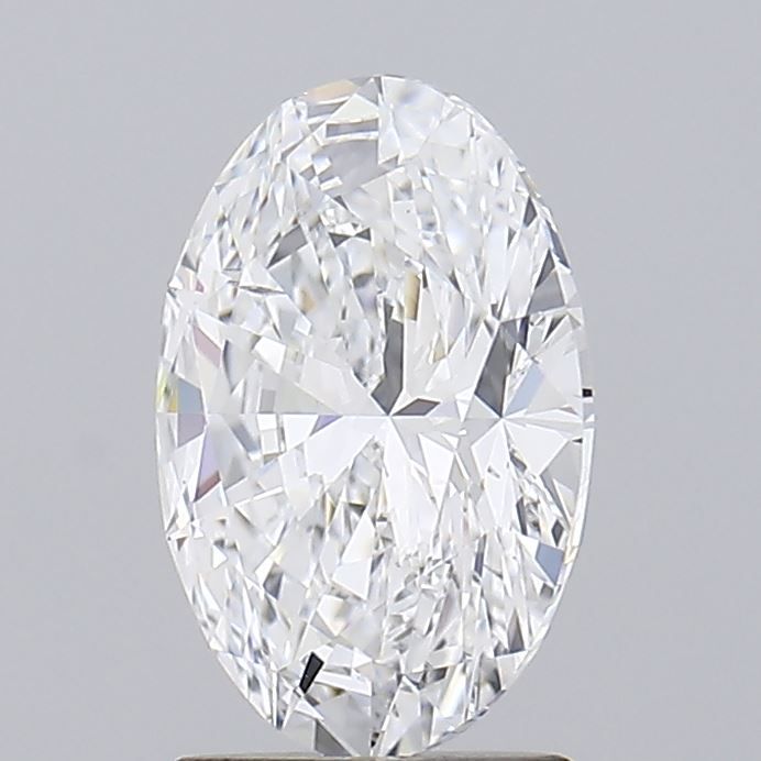2.0 Carat Oval Lab Diamond with  Cut Diamond in 14KT  view 1
