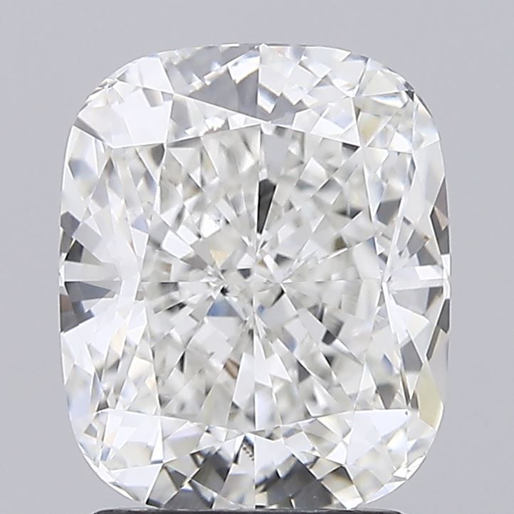 2.51 Carat Cushion Lab Diamond with  Cut Diamond in 14KT  view 1
