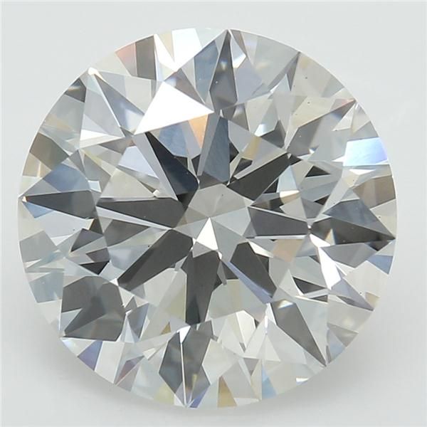 2.4 Carat Round Lab Diamond with  Cut Diamond in 14KT  view 1
