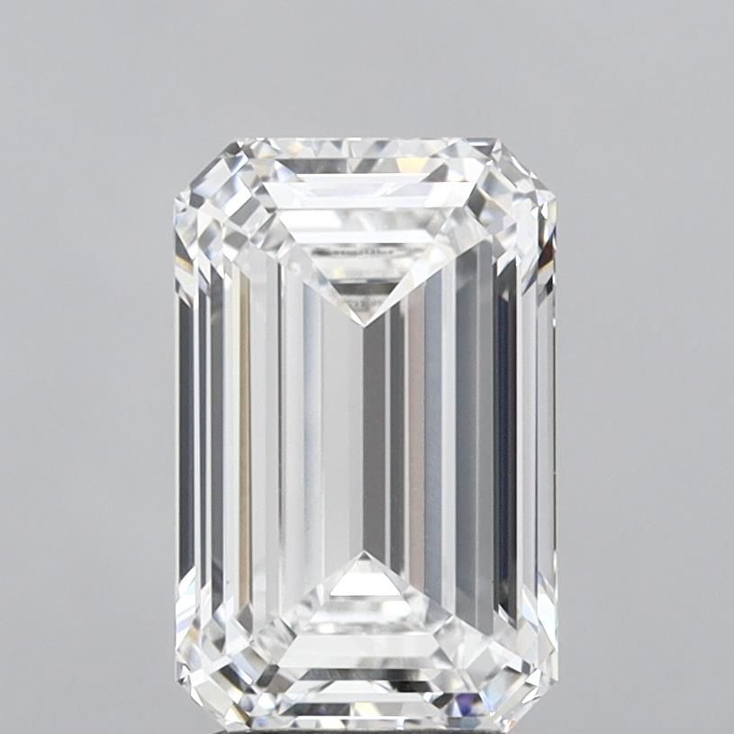 3.14 Carat Emerald Lab Diamond with  Cut Diamond in 14KT  view 1
