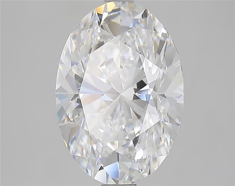 3.02 Carat Oval lab Diamond with  Cut Diamond in 14KT  view 1
