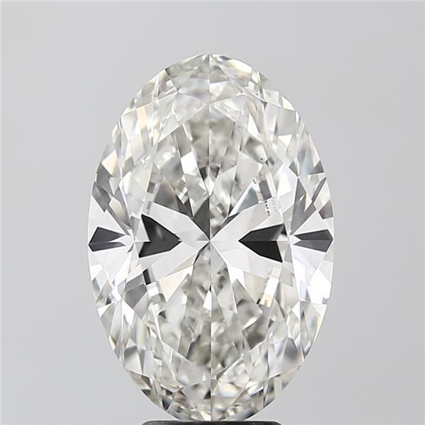 5.48 Carat Oval Lab Diamond with  Cut Diamond in 14KT  view 1
