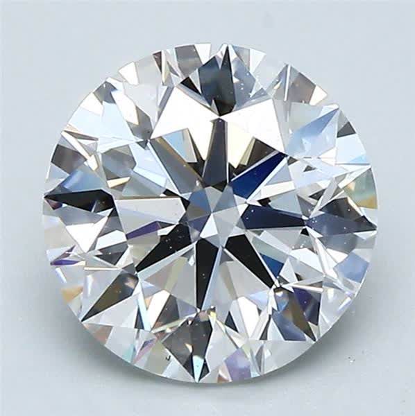 2.01 Carat Round Natural Diamond with  Cut Diamond in 14KT  view 1
