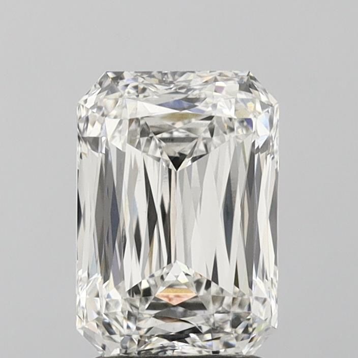 2.56 Carat Radiant Lab Diamond with  Cut Diamond in 14KT  view 1
