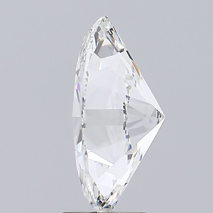 3.09 Carat Oval Lab Diamond with  Cut Diamond in 14KT  view 1
