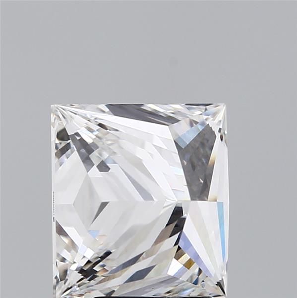 4.06 Carat Princess Lab Diamond with  Cut Diamond in 14KT  view 1
