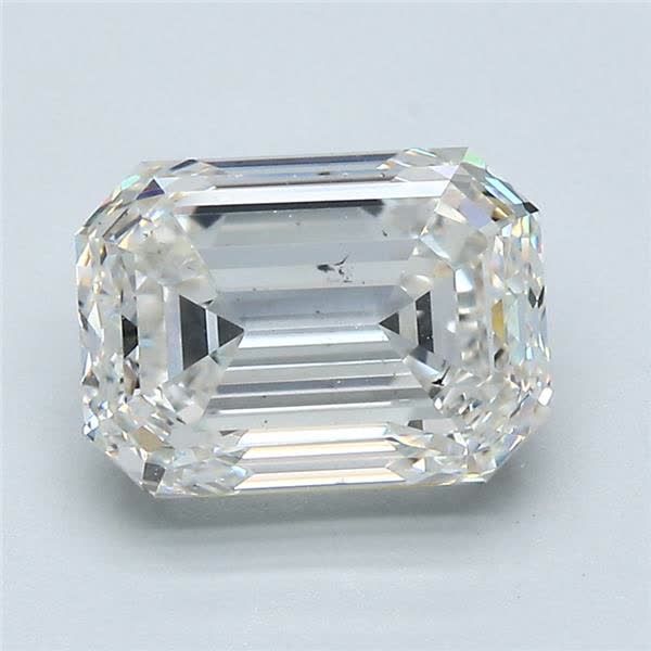 3.0 Carat Emerald Natural Diamond with  Cut Diamond in 14KT  view 1
