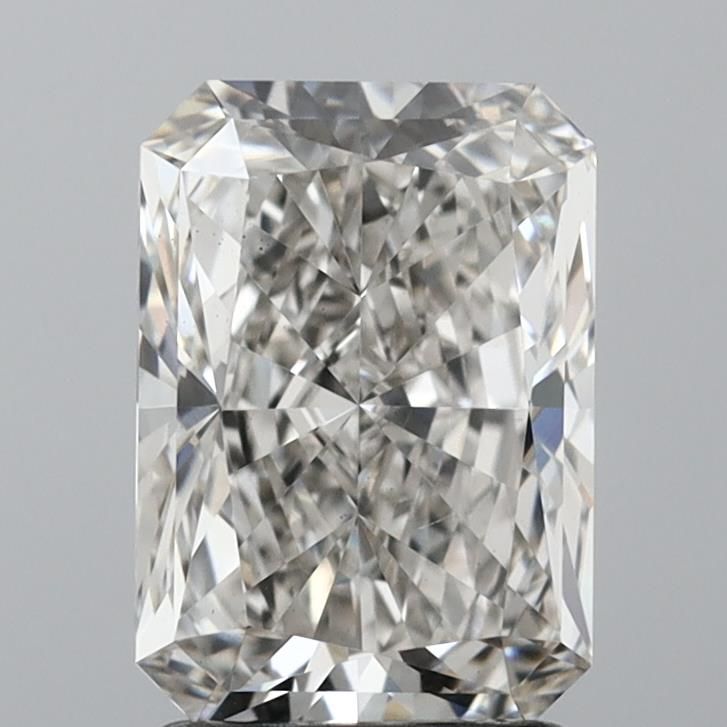 2.15 Carat Radiant Lab Diamond with  Cut Diamond in 14KT  view 1
