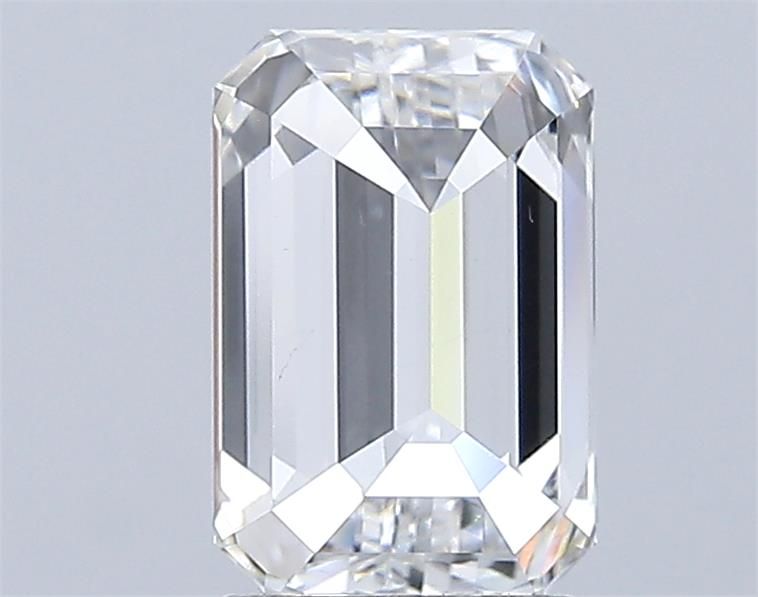 2.07 Carat Emerald Lab Diamond with  Cut Diamond in 14KT  view 1
