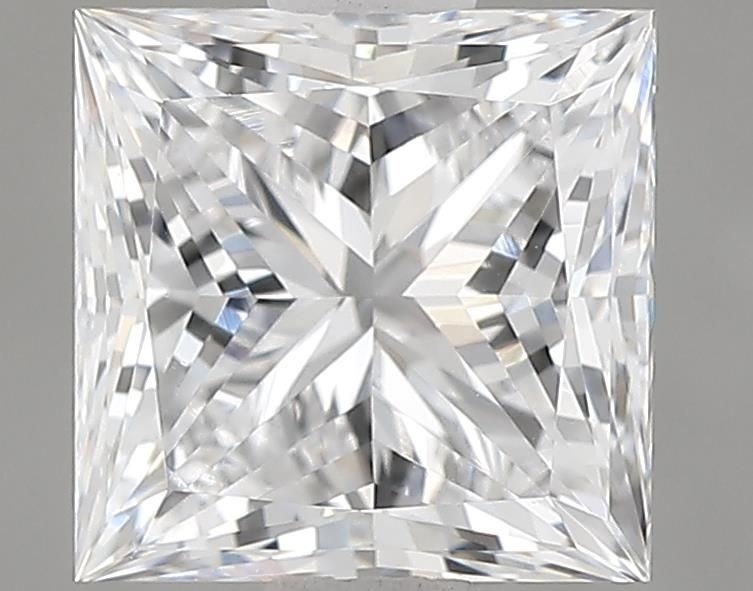 1.5 Carat Princess Lab Diamond with  Cut Diamond in 14KT  view 1
