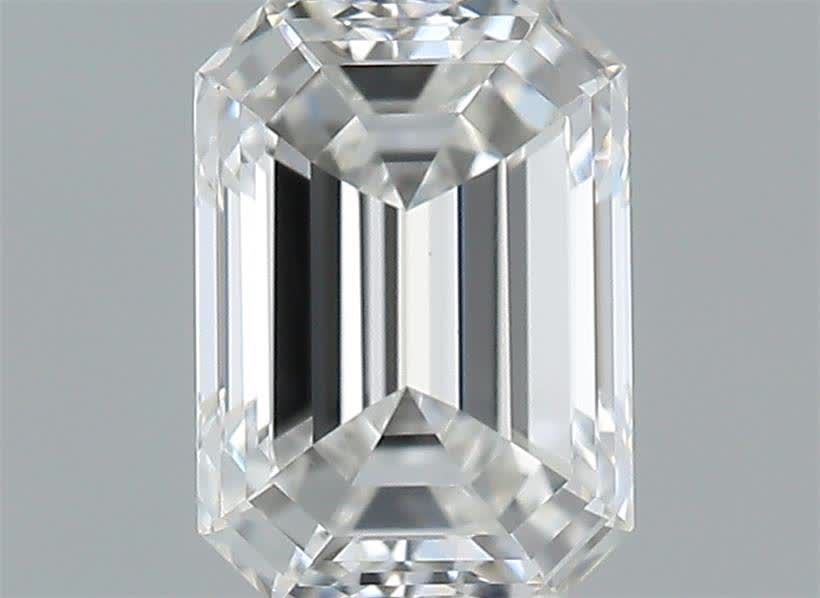 0.46 Carat Emerald Natural Diamond with  Cut Diamond in 14KT  view 1
