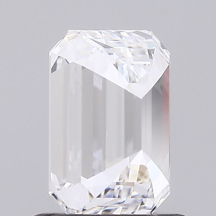 1.01 Carat Emerald Lab Diamond with  Cut Diamond in 14KT  view 1
