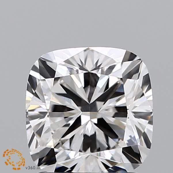 1.82 Carat Cushion Lab Diamond with  Cut Diamond in 14KT  view 1
