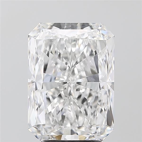 4.0 Carat Radiant Lab Diamond with  Cut Diamond in 14KT  view 1
