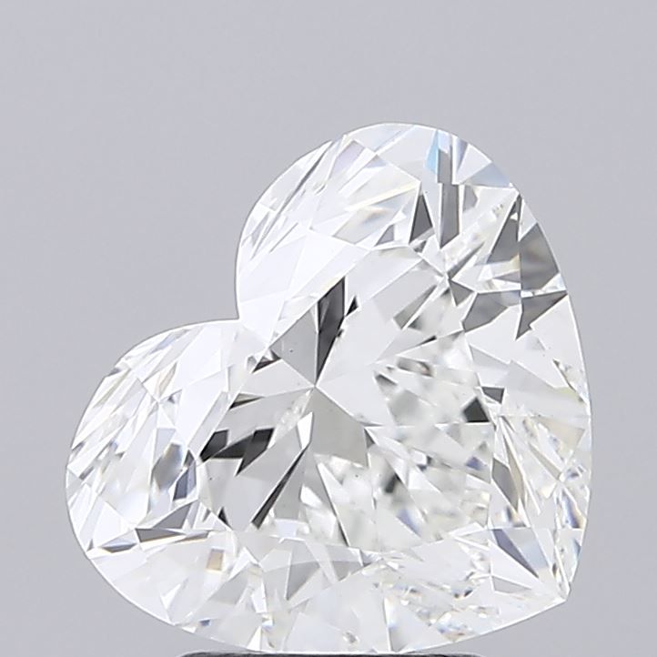 3.03 Carat Heart Lab Diamond with  Cut Diamond in 14KT  view 1
