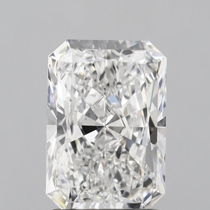 1.6 Carat Radiant Lab Diamond with  Cut Diamond in 14KT  view 1
