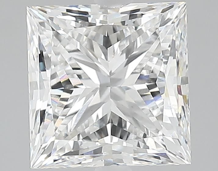 3.01 Carat Princess Lab Diamond with  Cut Diamond in 14KT  view 1
