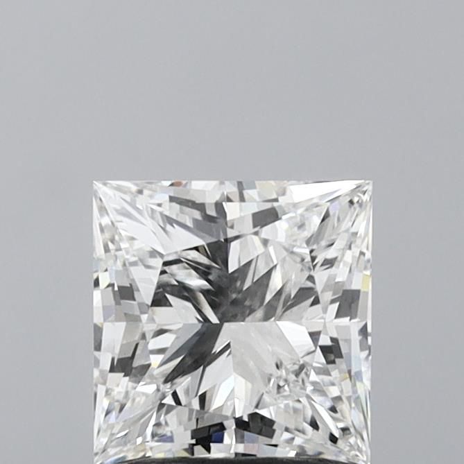 2.31 Carat Princess Lab Diamond with  Cut Diamond in 14KT  view 1
