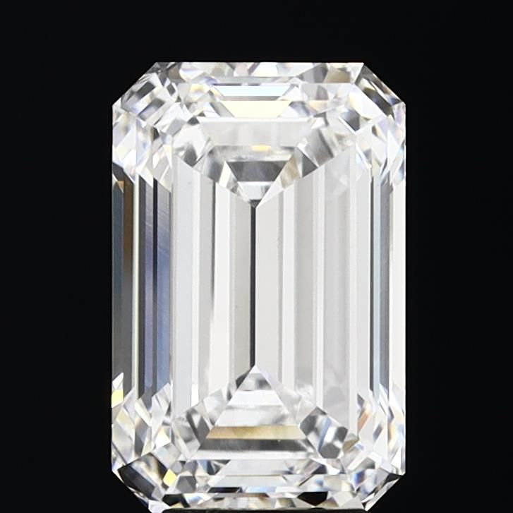 6.02 Carat Emerald Lab Diamond with  Cut Diamond in 14KT  view 1
