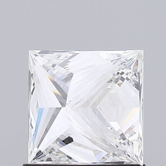 1.11 Carat Princess Lab Diamond with  Cut Diamond in 14KT  view 1
