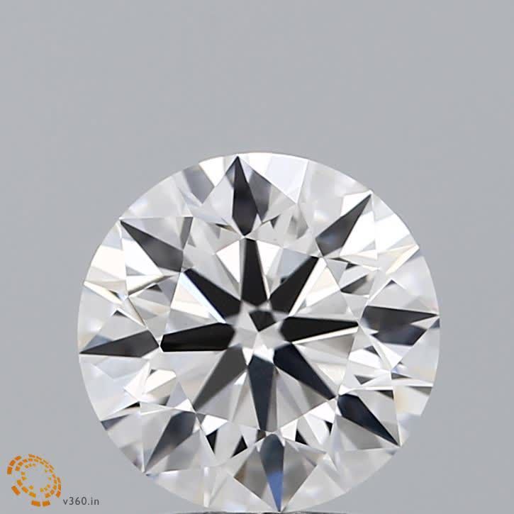 2.2 Carat Round Lab Diamond with  Cut Diamond in 14KT  view 1
