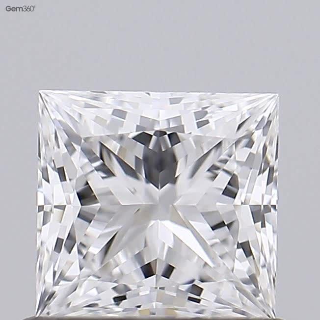0.62 Carat Princess Lab Diamond with  Cut Diamond in 14KT  view 1
