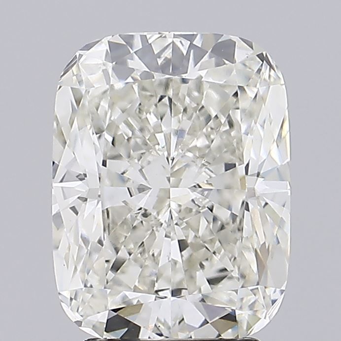 4.01 Carat Cushion Lab Diamond with  Cut Diamond in 14KT  view 1
