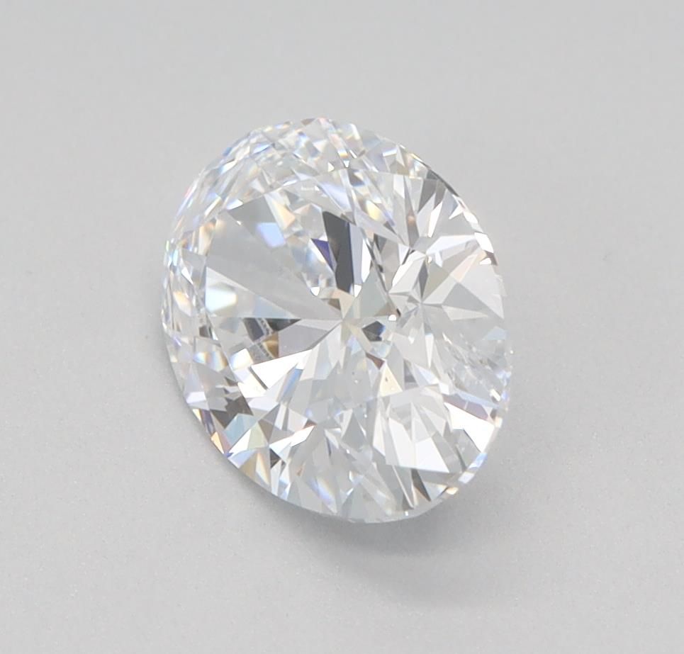 1.0 Carat Oval Lab Diamond with  Cut Diamond in 14KT  view 1
