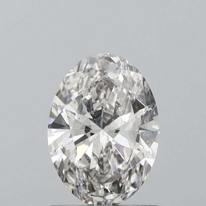 1.05 Carat Oval Lab Diamond with  Cut Diamond in 14KT  view 1
