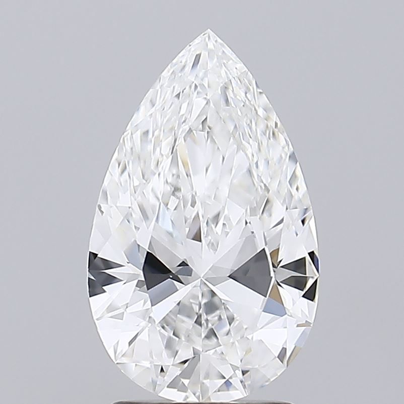 2.15 Carat Pear Lab Diamond with  Cut Diamond in 14KT  view 1
