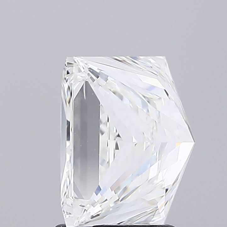 3.54 Carat Princess Lab Diamond with  Cut Diamond in 14KT  view 1
