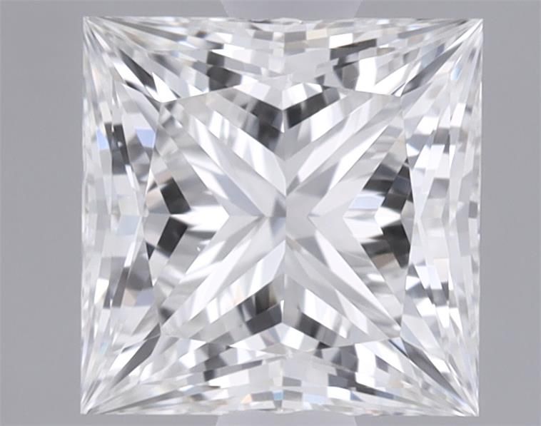 1.11 Carat Princess Lab Diamond with  Cut Diamond in 14KT  view 1
