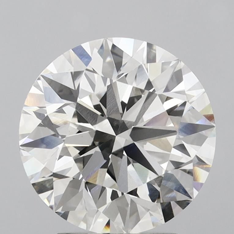 4.12 Carat Round Lab Diamond with  Cut Diamond in 14KT  view 1
