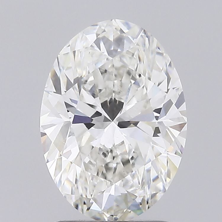 2.01 Carat Oval Lab Diamond with  Cut Diamond in 14KT  view 1

