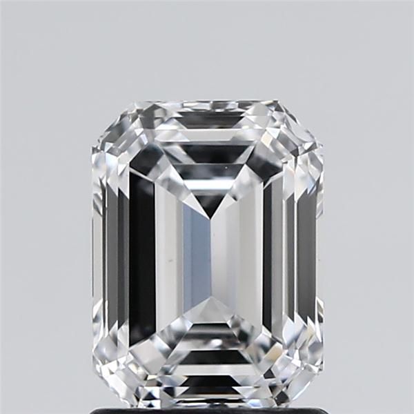 1.5 Carat Emerald Lab Diamond with  Cut Diamond in 14KT  view 1

