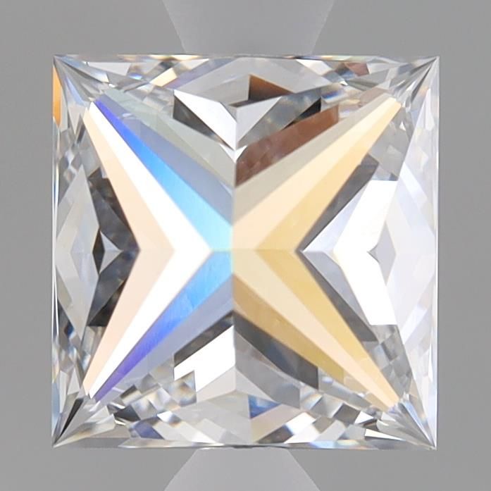 2.02 Carat Princess Lab Diamond with  Cut Diamond in 14KT  view 1
