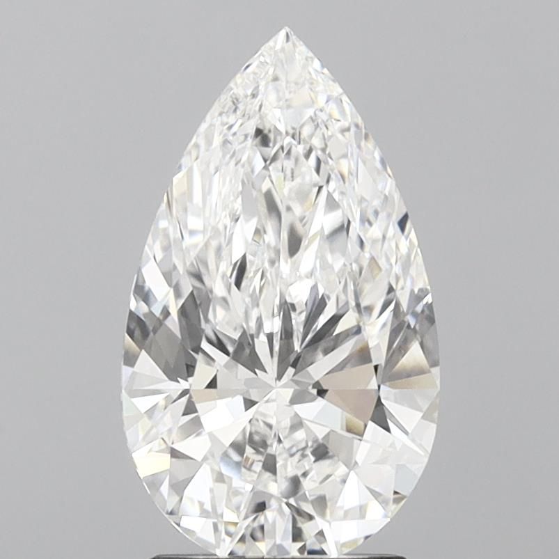 2.28 Carat Pear Lab Diamond with  Cut Diamond in 14KT  view 1
