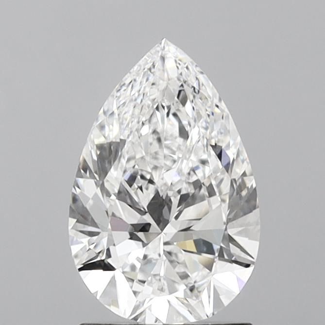 1.5 Carat Pear Lab Diamond with  Cut Diamond in 14KT  view 1
