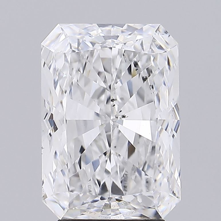 4.01 Carat Radiant Lab Diamond with  Cut Diamond in 14KT  view 1
