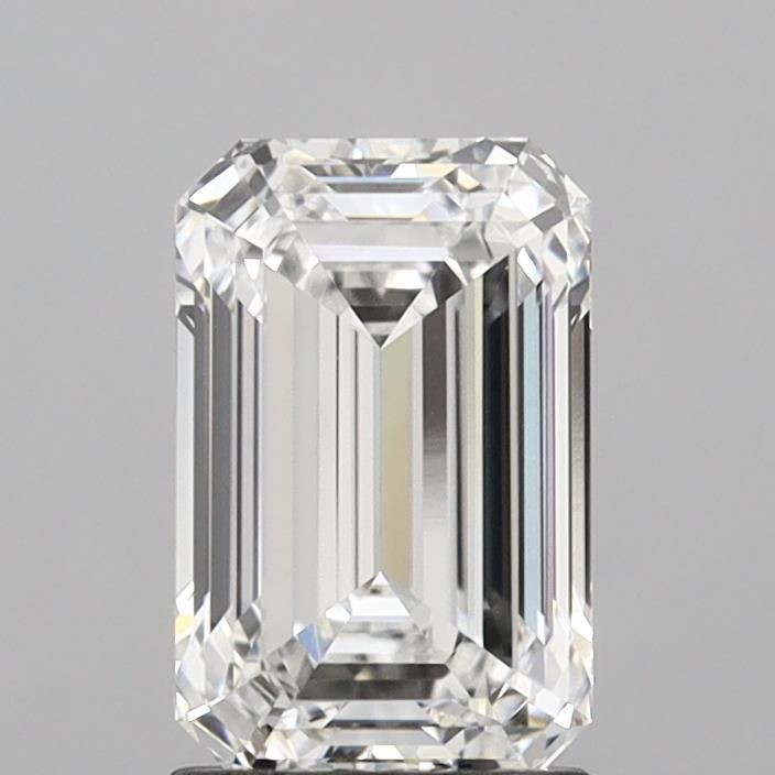 1.97 Carat Emerald Lab Diamond with  Cut Diamond in 14KT  view 1
