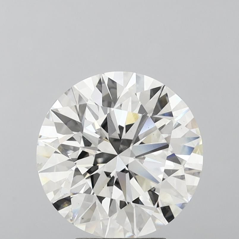 5.9 Carat Round Lab Diamond with  Cut Diamond in 14KT  view 1
