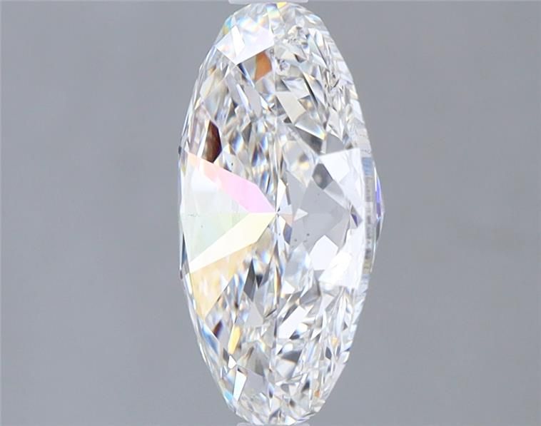 2.07 Carat Oval Lab Diamond with  Cut Diamond in 14KT  view 1
