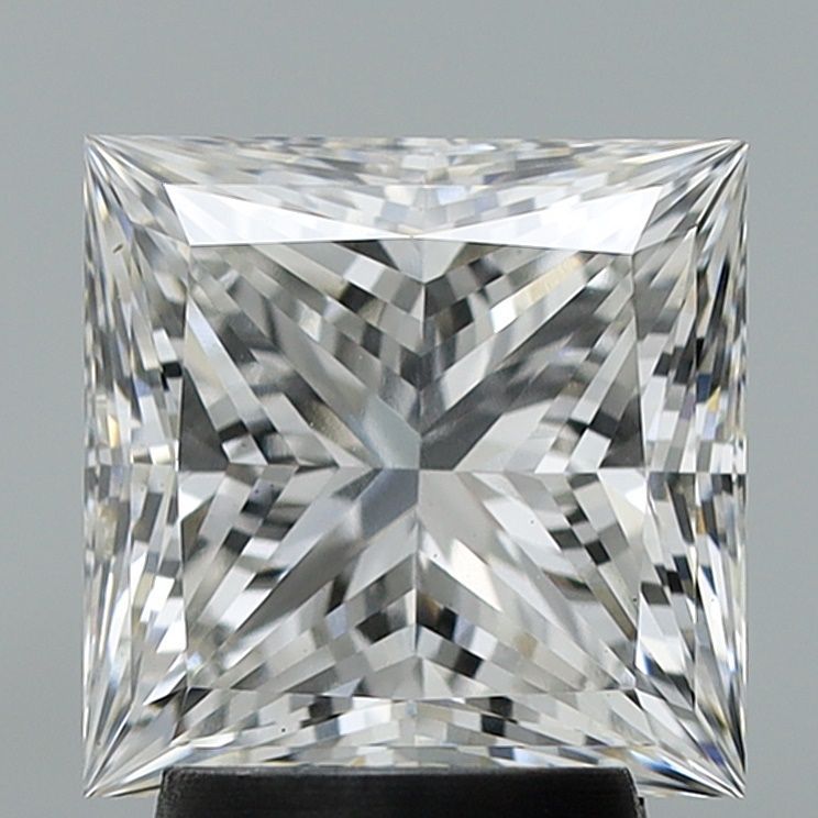 3.04 Carat Princess Lab Diamond with  Cut Diamond in 14KT  view 1
