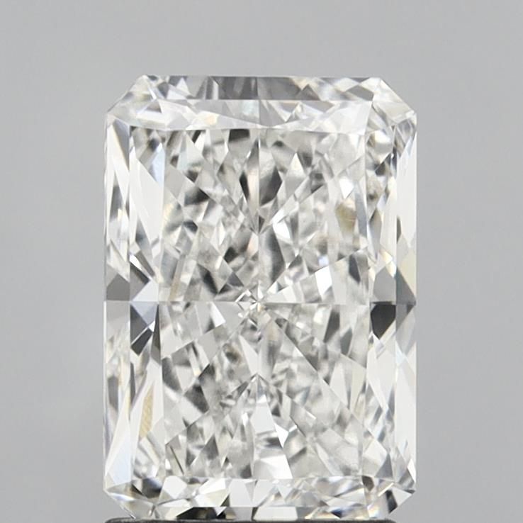 2.1 Carat Radiant Lab Diamond with  Cut Diamond in 14KT  view 1
