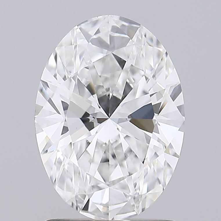 1.32 Carat Oval Lab Diamond with  Cut Diamond in 14KT  view 1
