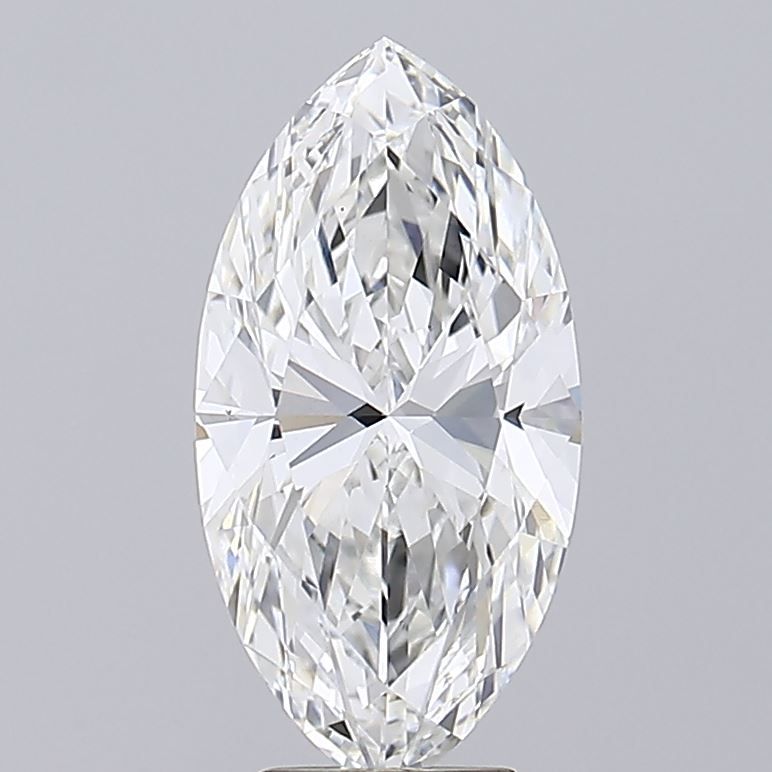 5.02 Carat Marquise Lab Diamond with  Cut Diamond in 14KT  view 1
