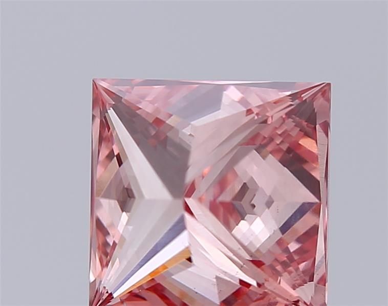 0.71 Carat Princess Lab Diamond with  Cut Diamond in 14KT  view 1
