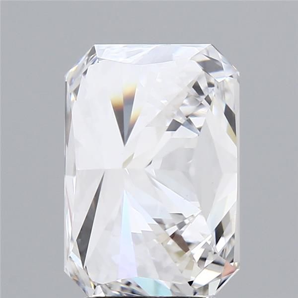 3.65 Carat Radiant Lab Diamond with  Cut Diamond in 14KT  view 1

